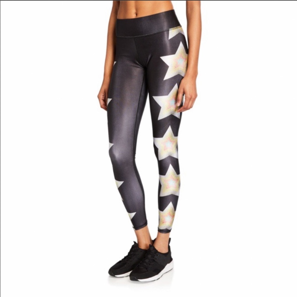 Terez metallic stars leggings xs
